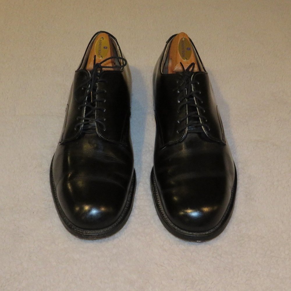 DJ Leavenworth 1970 Vietnam Era Black Leather Dress Shoes 9.5R